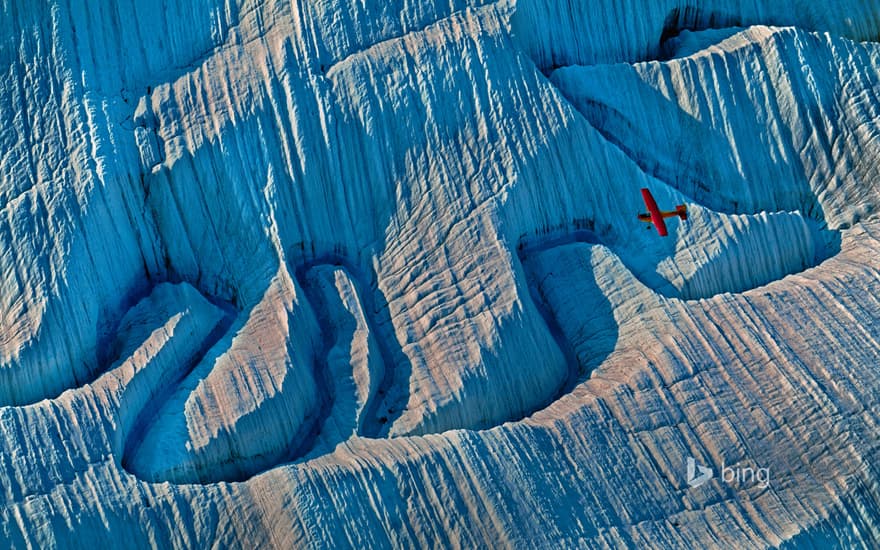 A glacier in Wrangell-St. Elias National Park and Preserve, Alaska