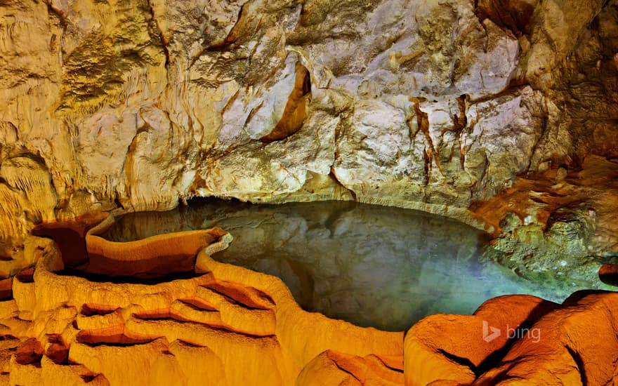 Cave of the Lakes near Kalavryta, Achaia, Peloponnese, Greece