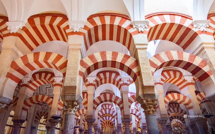 Interior of the Mosque-Cathedral of Córdoba, Andalusia, Spain