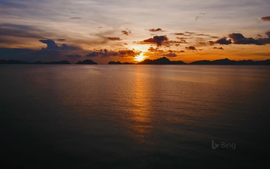 View of Bacuit Bay from El Nido, Palawan, Philippines