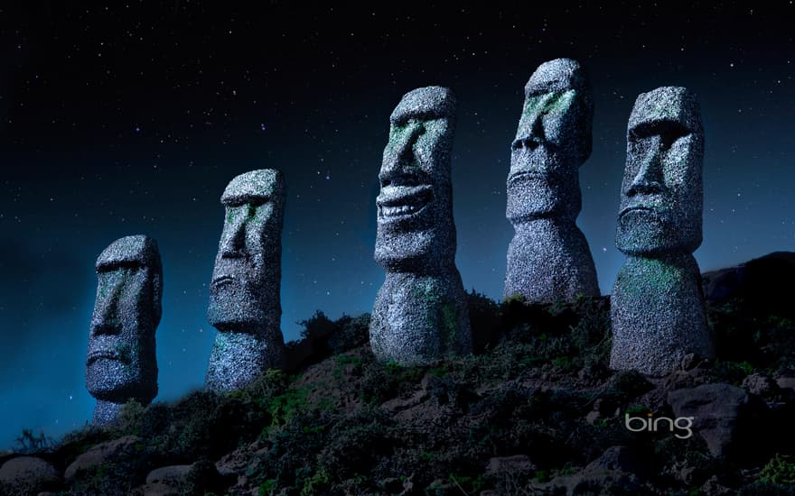 Moai statues on Easter Island, Chile