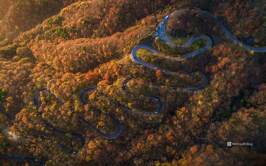 Irohazaka Road in autumn, Nikko, Tochigi, Japan