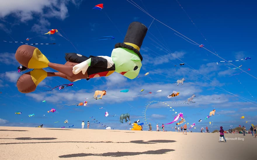 Corralejo International Kite Festival, La Oliva, Fuerteventura, Las Palmas, Canary Islands, Spain