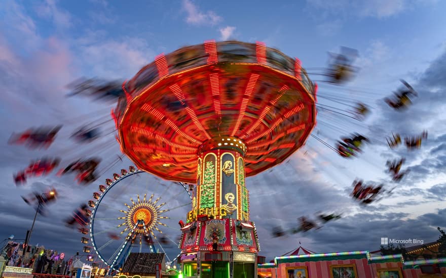 Swing carousel at Oktoberfest, Munich, Bavaria, Germany