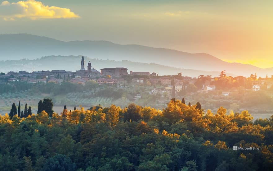 Town of Pienza in Tuscany, Italy