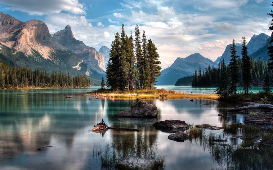 Spirit Island, Maligne Lake, Jasper National Park, Alberta, Canada