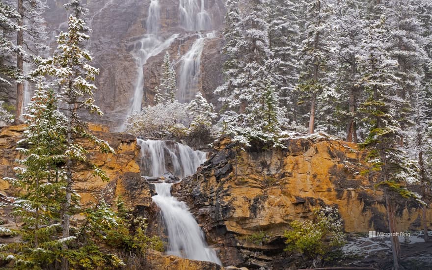 Tangle Creek Falls in Jasper National Park, Alberta, Canada