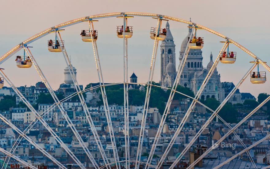 Ferris wheel in the Tuileries Garden in Paris, France